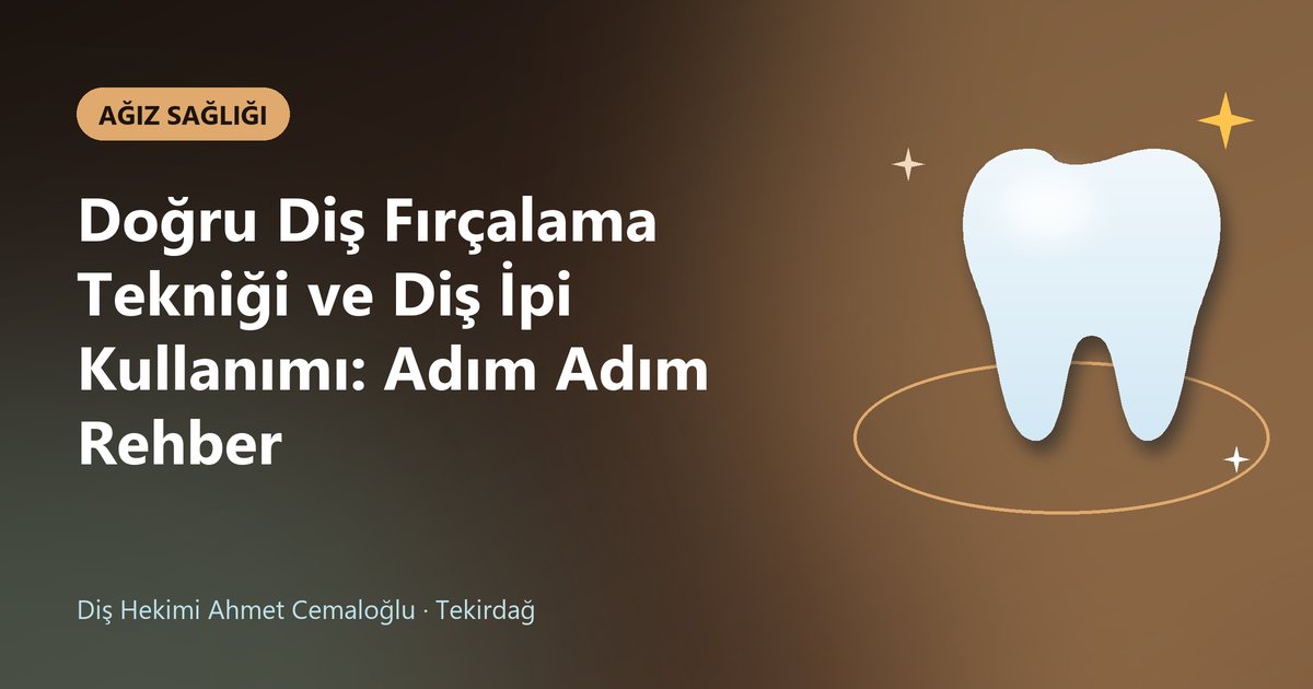 Doğru Diş Fırçalama Tekniği ve Diş İpi Kullanımı: Adım Adım Rehber – Dt. Ahmet Cemaloğlu blog kapak görseli